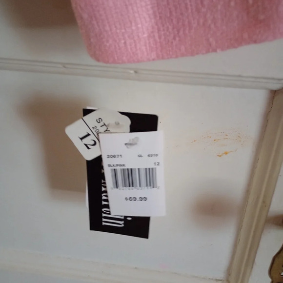 Sherry Martin size 12 dress jacket, pink with black flower - Picture 2 of 5